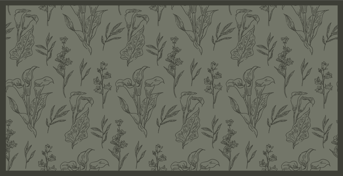 Vinylový koberec s květinami a rostlinami ilustrace rostlin - TenStickers