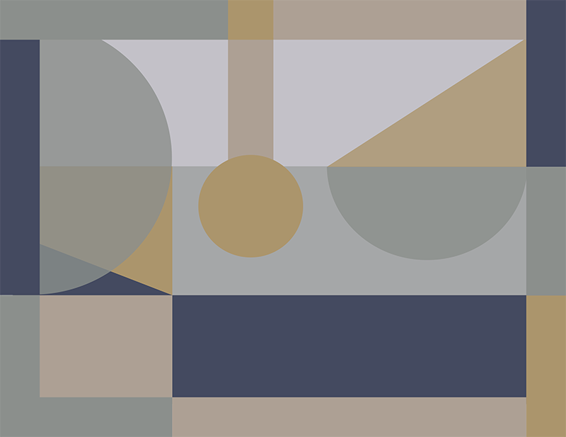 Abstraktní geometrické tvary Geometrický vinylový koberec - TenStickers