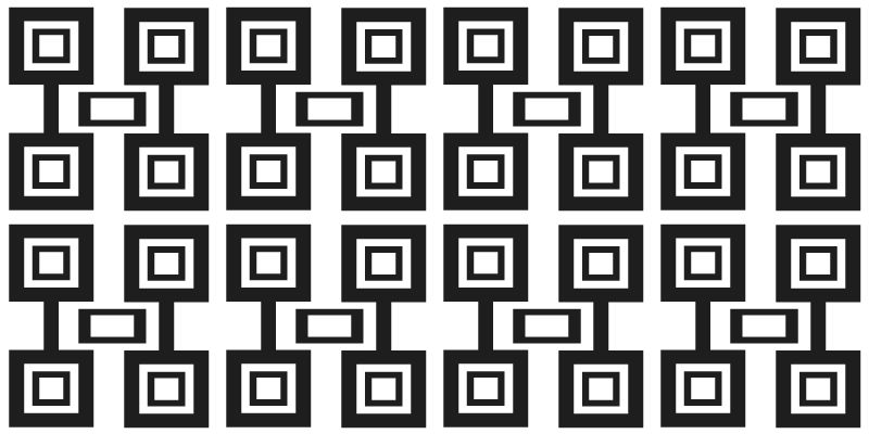 Geometrický vzor čtverců Geometrický vinylový koberec - TenStickers