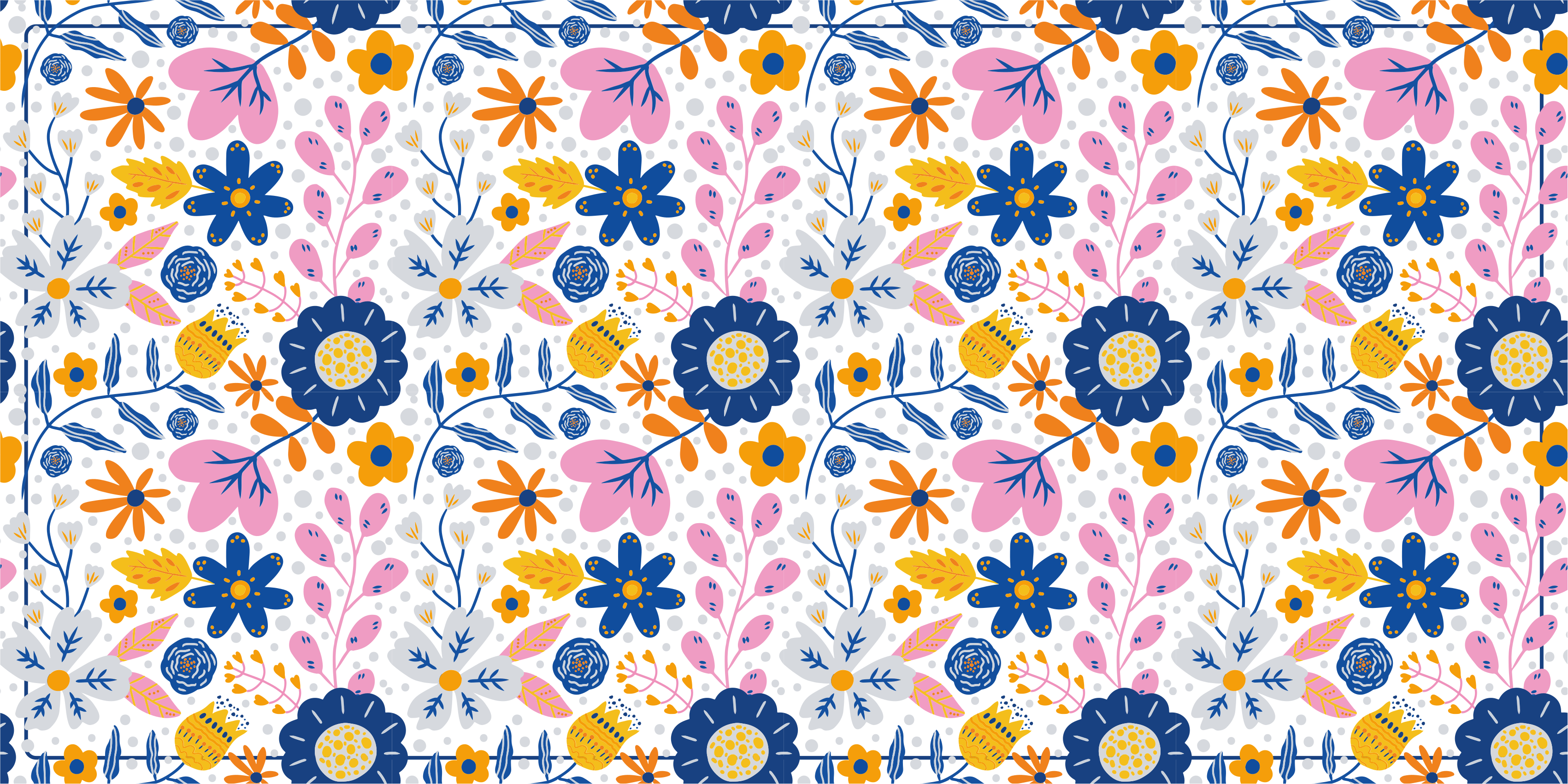 Květinové jaro Přírodní vinylový koberec - TenStickers