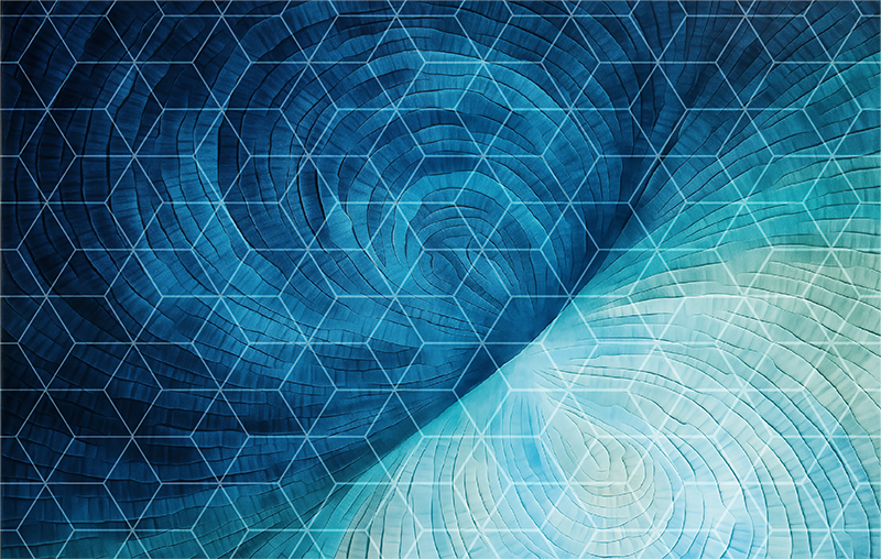 Abstraktní modré pozadí Koupelnový vinylový koberec - TenStickers