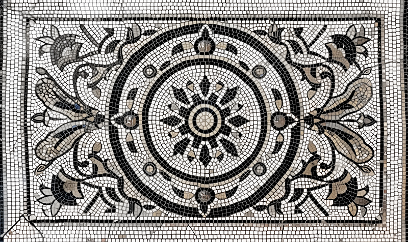 Secesní design Vinylový koberec v jídelně - TenStickers