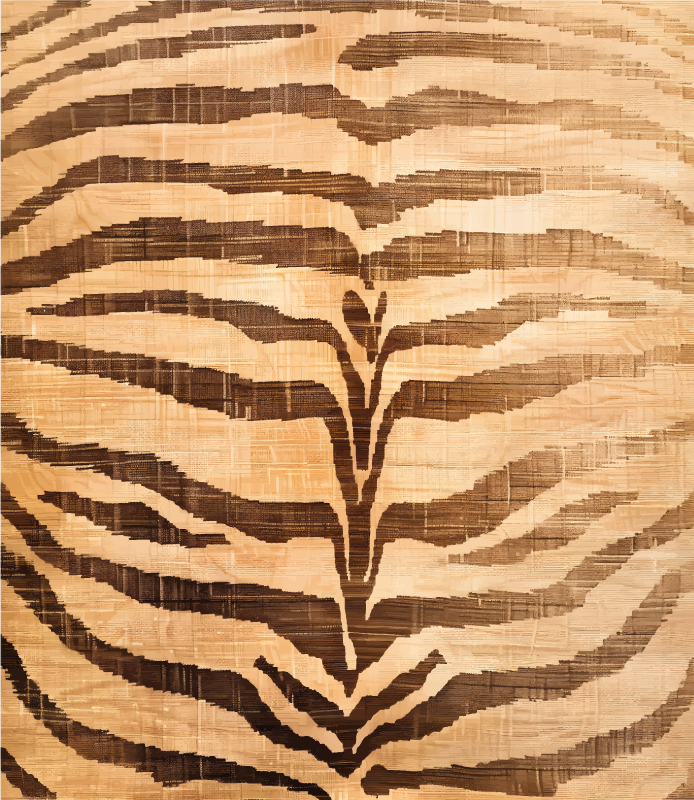 Tygří pruhy Béžový vinylový koberec - TenStickers