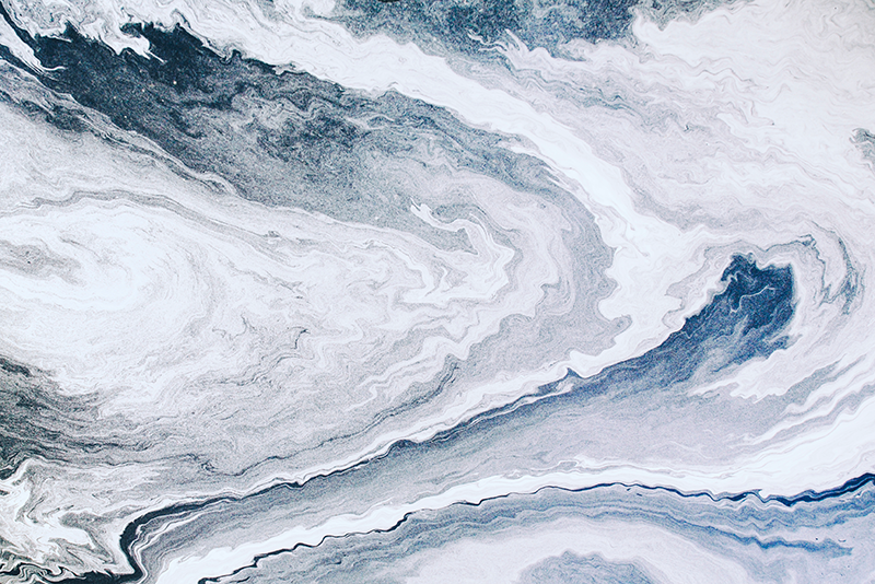 Minimalistická modrá a šedá Mramorový vinylový koberec - TenStickers