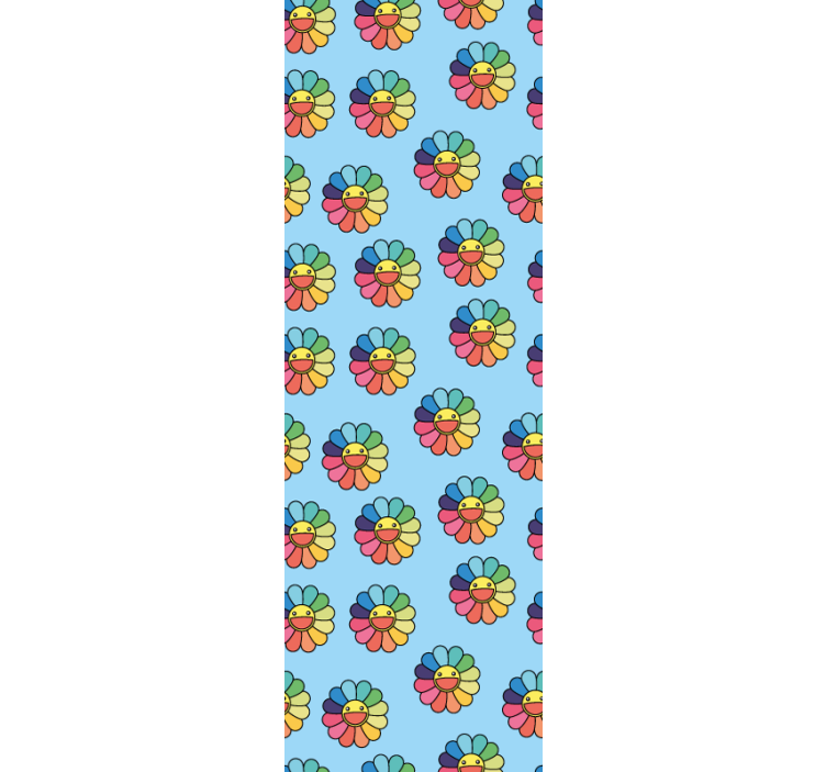 Veselý květinový vzor školka tapeta - TenStickers