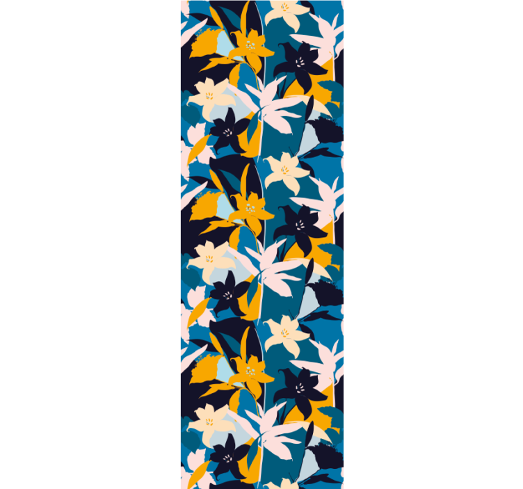 Abstraktní barevný vzor květinová tapeta - TenStickers