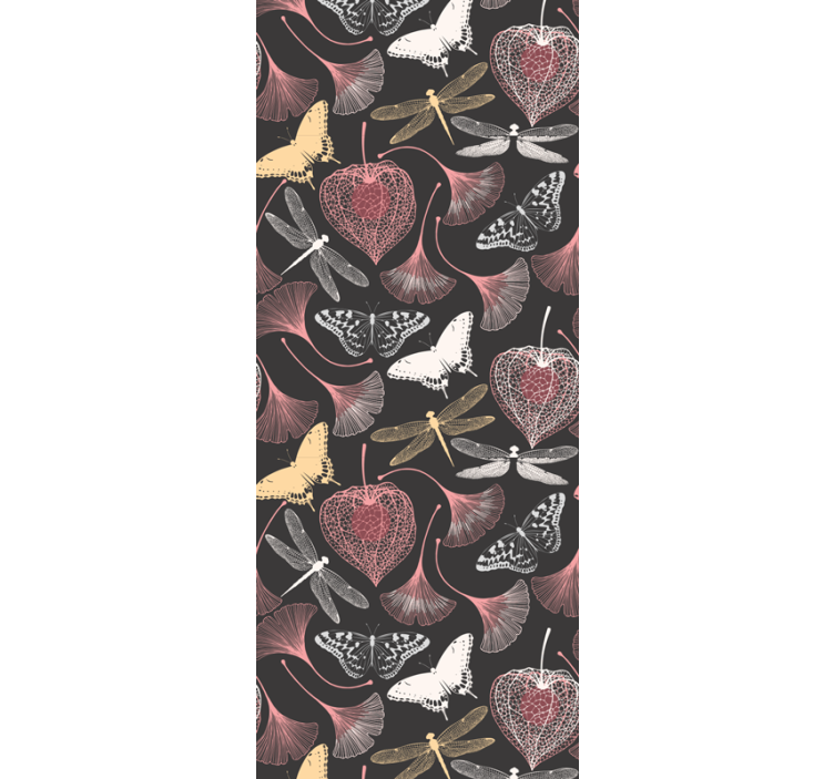 Temná botanická elegance Dopisní tapeta - TenStickers