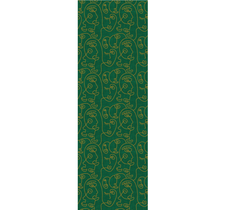 Jedinečné čárové tváře Umělecká tapeta - TenStickers