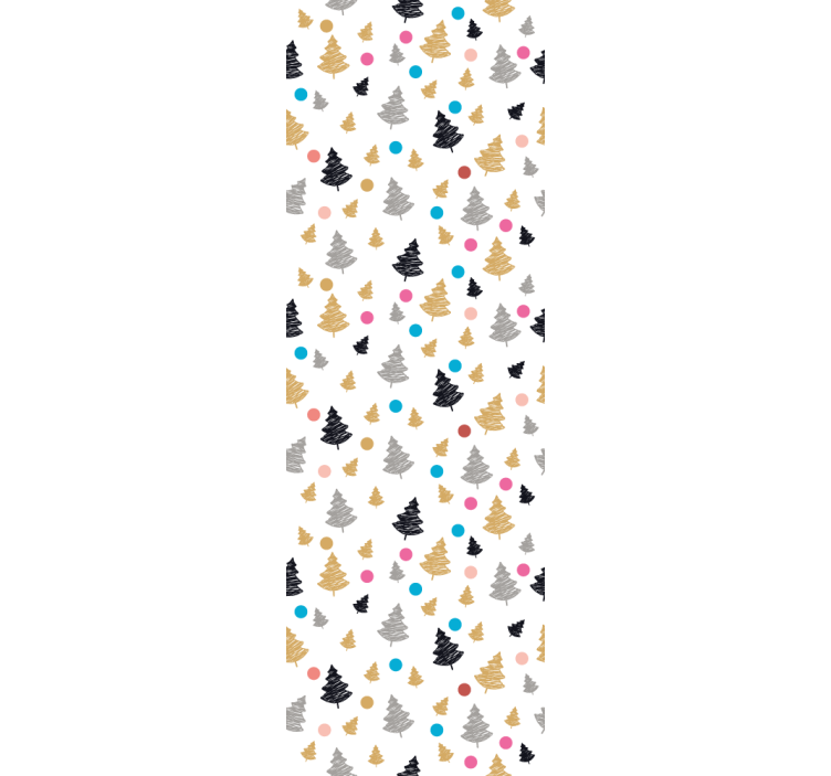 Barevný vzor borovice Strom tapeta - TenStickers