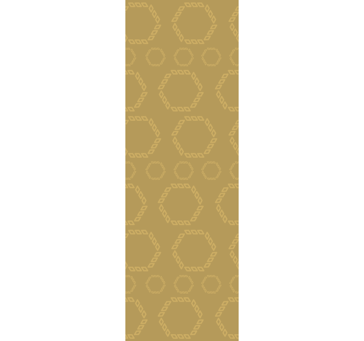 šestihranný obrysový vzor Geometrická tapeta - TenStickers