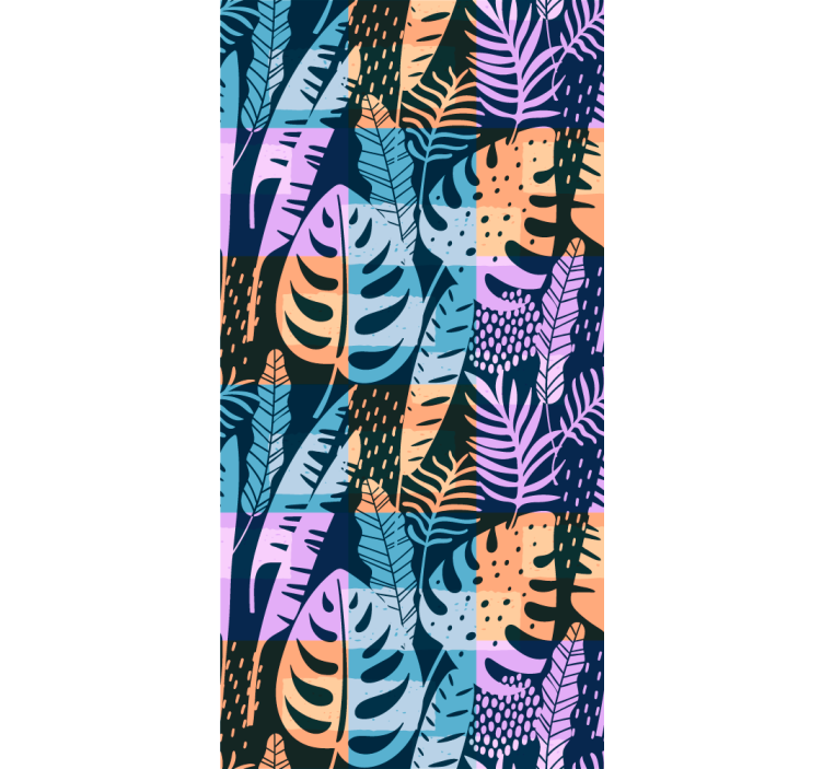 Tropické barevné umění Dopisní tapeta - TenStickers