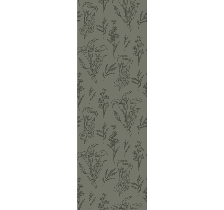 Květinové prvky květinová tapeta - TenStickers