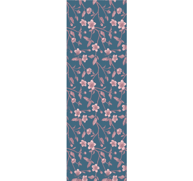 Růžové větve květy květinová tapeta - TenStickers