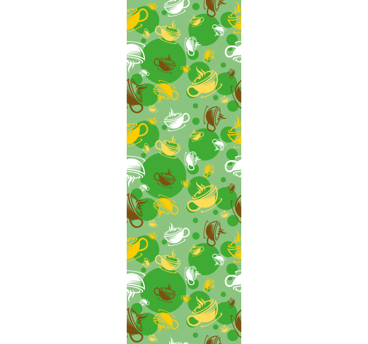 Kolekce šálků kávy Kuchyňská tapeta - TenStickers