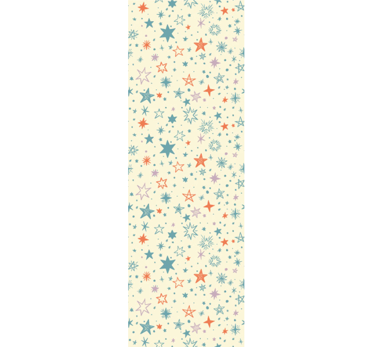 Barevné hvězdné dekorace školka tapeta - TenStickers