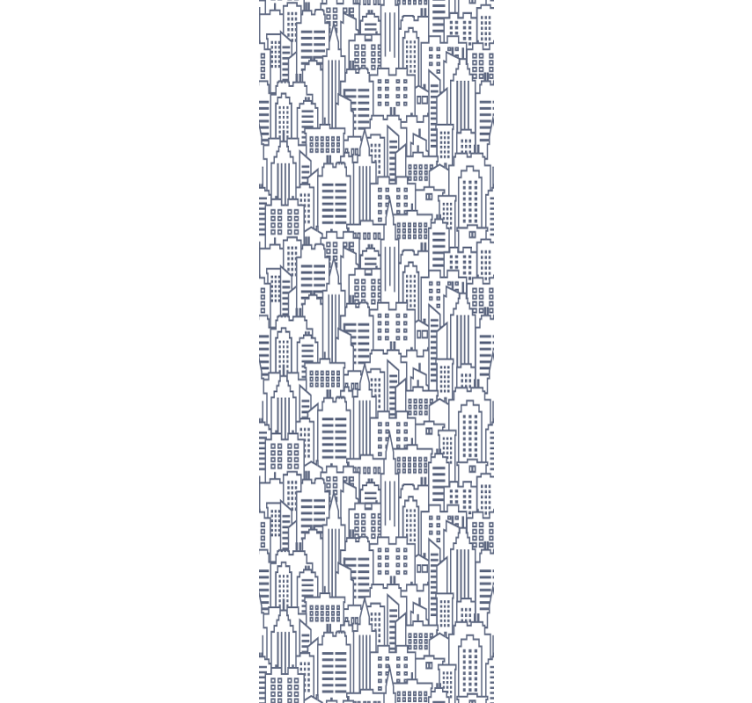 Siluety městského panoramatu město a země tapeta - TenStickers