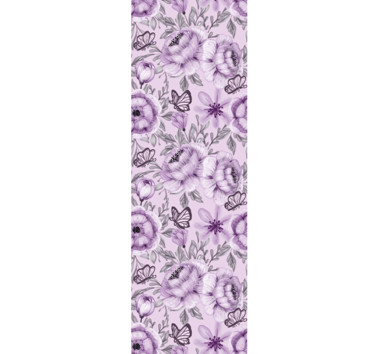 Květinové motýly uspořádání květinová tapeta - TenStickers