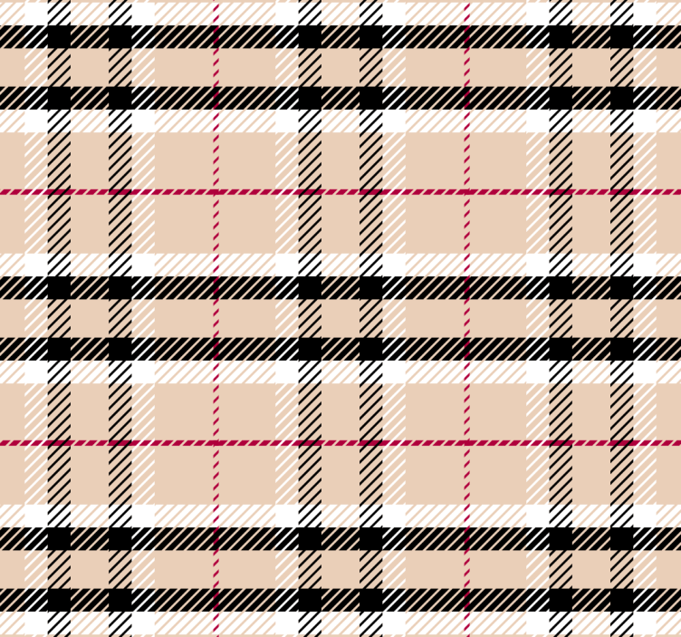 burberry tartan Tapeta do ložnice - TenStickers