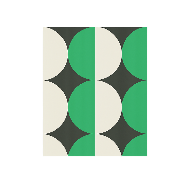 Smaragdová harmonie 70. Let Další vintage tapeta - TenStickers