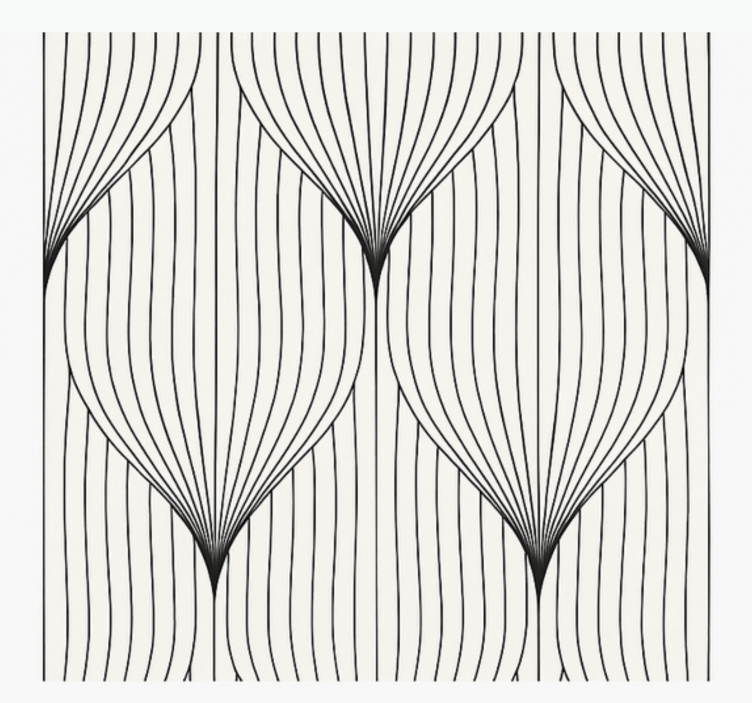 Symetrický ozdobný chocholek Tapeta do ložnice - TenStickers