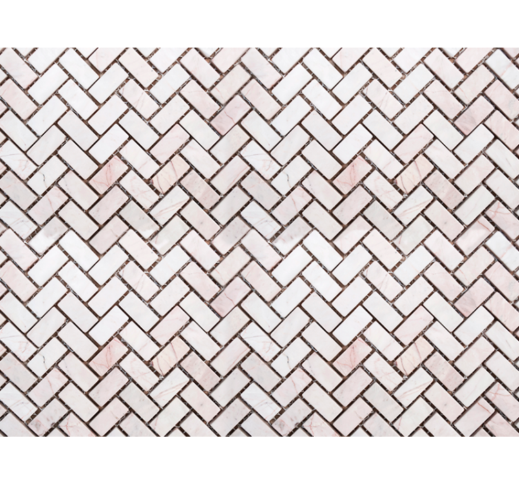 Ozdobná tapeta s mramorovými dlaždicemi rybí kost - TenStickers