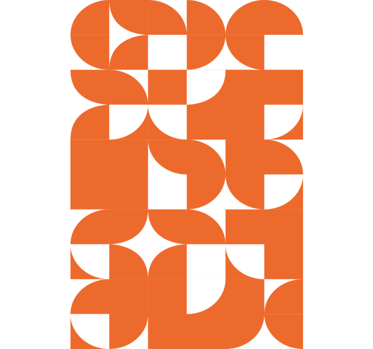 Textury a vzory tapet geometrický vzor s oranžovými kruhy - TenStickers