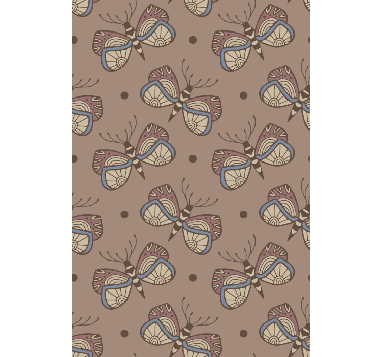 Tapeta do ložnice inspirativní vintage motýl - TenStickers