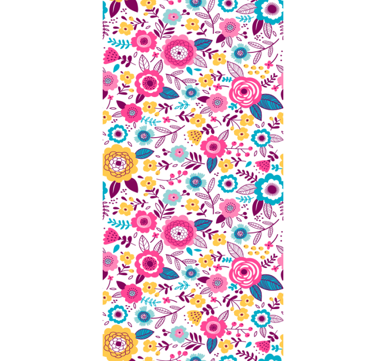 Tapeta do ložnice vibrantní botanická motivace - TenStickers