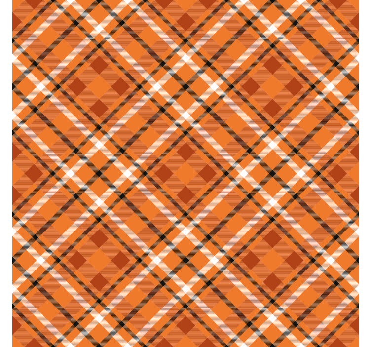 Tapeta pro chodby s oranžovými vzory a hnědými pruhy - TenStickers