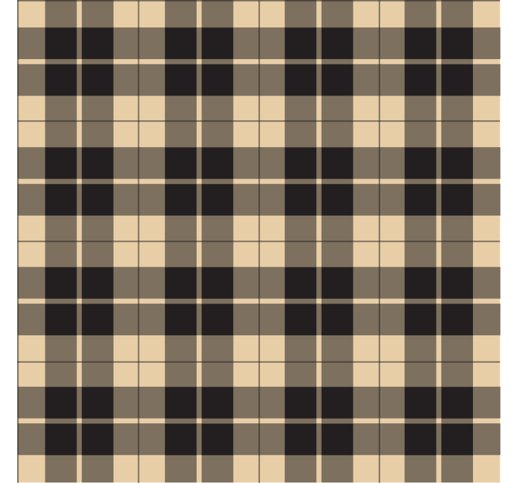 Tapeta pro chodby béžové vzorované čtverce s černými linkami - TenStickers