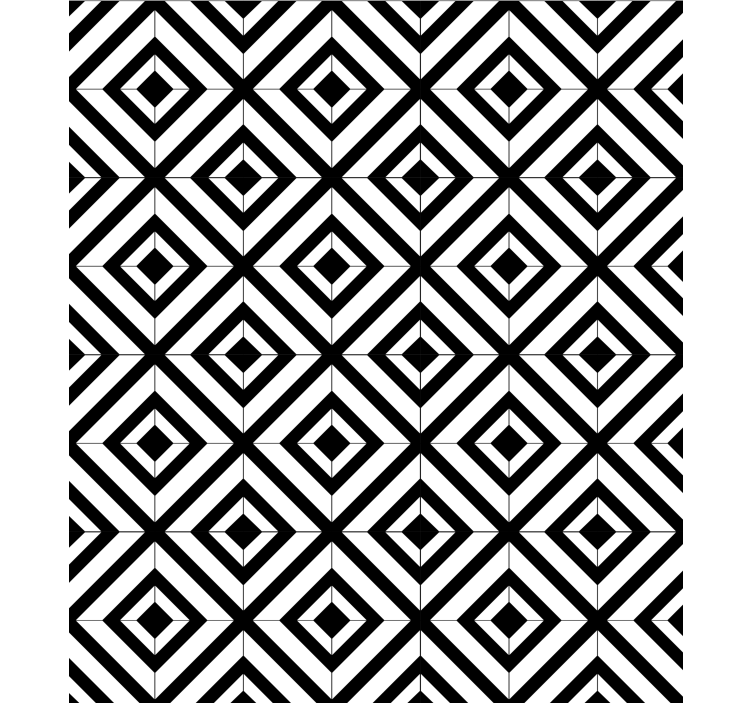 Geometrická tapeta Černobílé diamanty - TenStickers