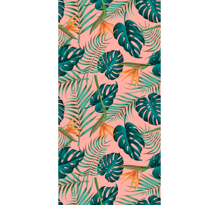 Příroda tapeta tropické listy v expozici - TenStickers