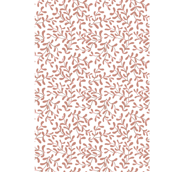 Příroda tapeta terakotový vzor malých listů - TenStickers