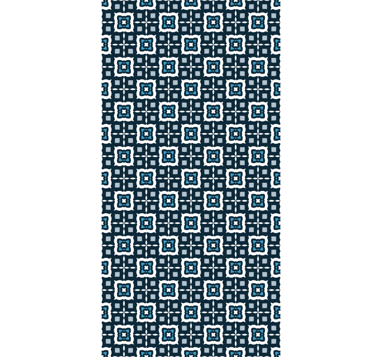 Zkontrolovaná tapeta modro-bílá mozaika - TenStickers