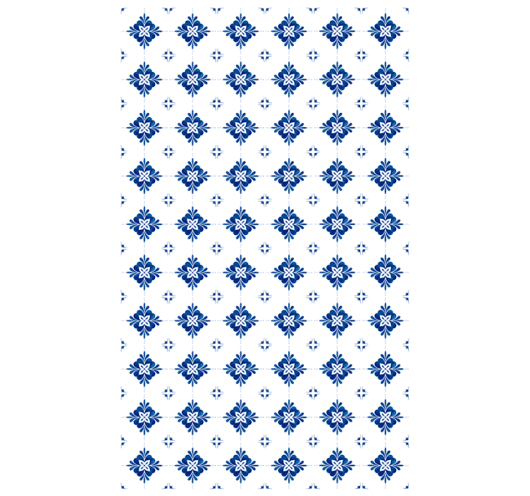 Zkontrolovaná tapeta s keramickým květinovým motivem - TenStickers