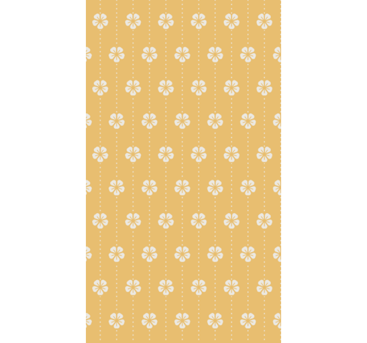 Tapeta do obývacího pokoje s elegantním květinovým vzorem - TenStickers