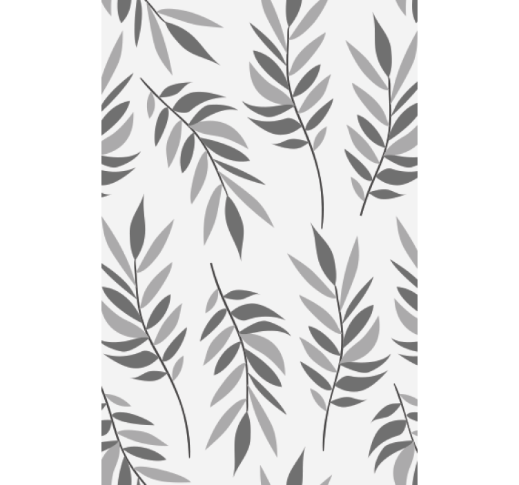 Tapeta do obývacího pokoje s elegantním listovým vzorem - TenStickers