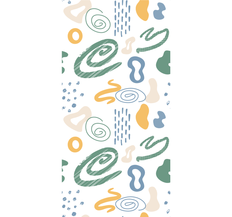 Moderní tapeta s abstraktními malovanými tvary - TenStickers