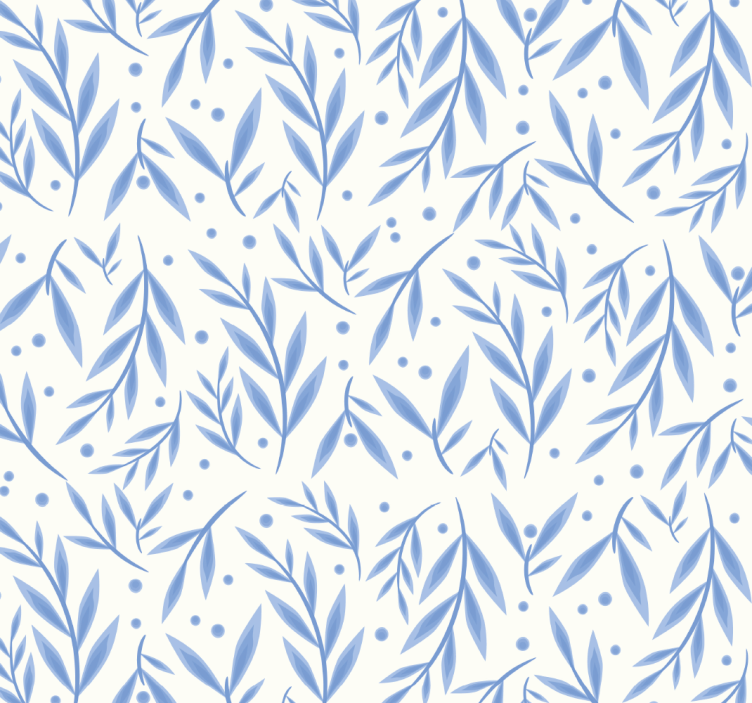 Tapeta do koupelny modro-bílý vzor - TenStickers