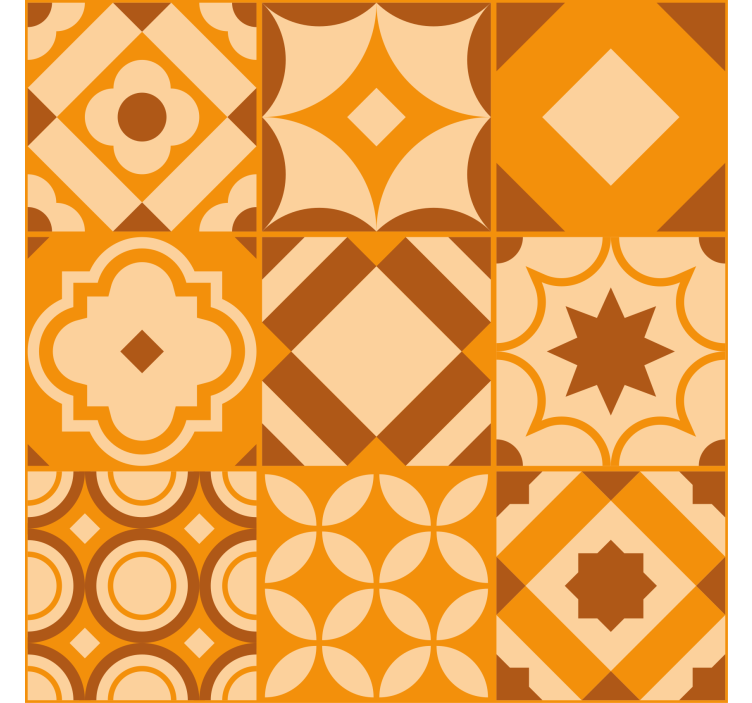 Kuchyňská tapeta s rustikálními dlaždicemi - TenStickers