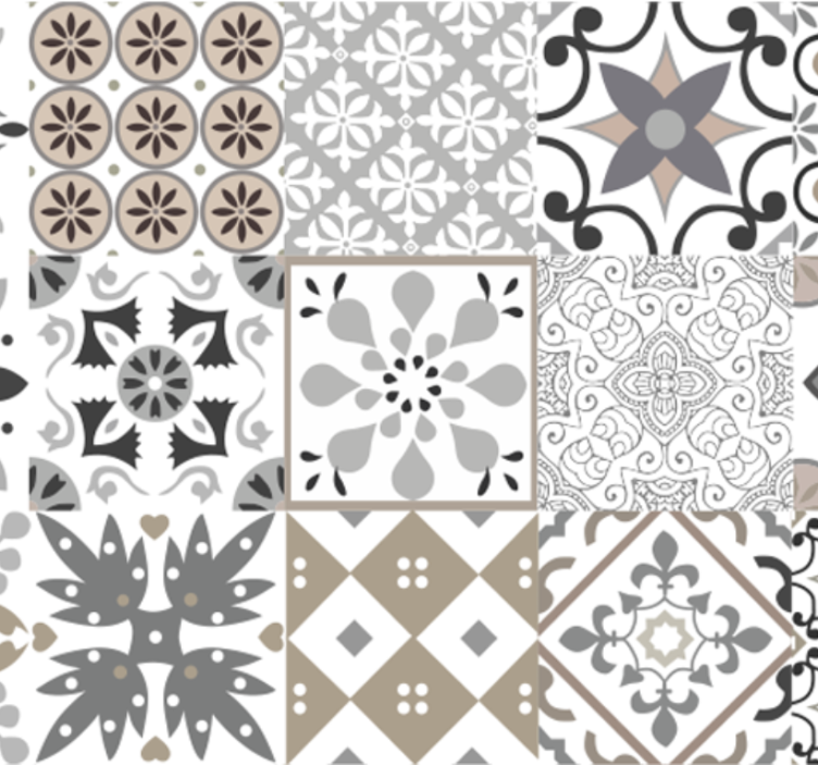 Kuchyňská tapeta Šedá mozaika - TenStickers