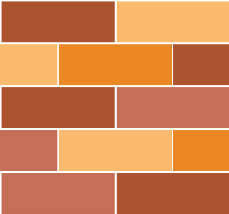 Tapeta do koupelny barevné cihlové uspořádání - TenStickers