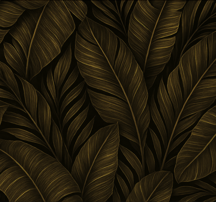 Tapeta do obývacího pokoje s zlatými akcenty - TenStickers