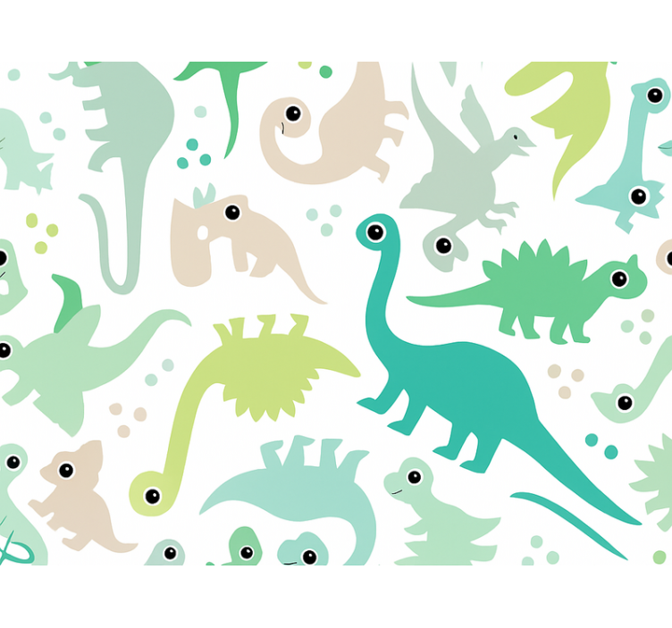 Tapeta do dětského pokoje barevný dinosaurus - TenStickers