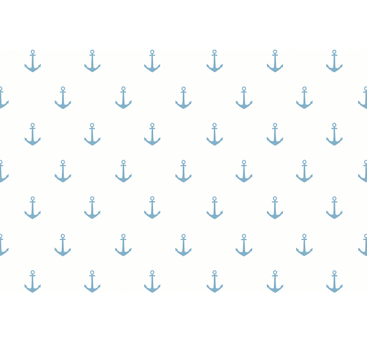 Tapeta do dětského pokoje modrý kotva design - TenStickers