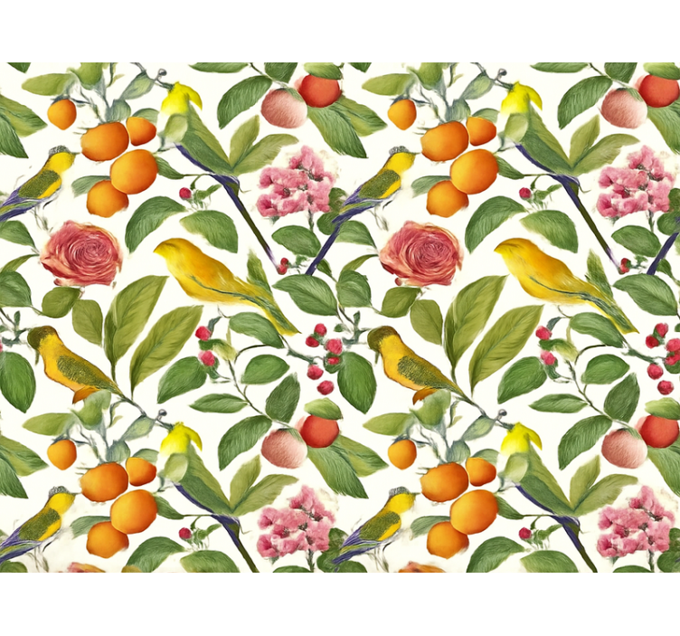 Tapeta do obývacího pokoje exotický džungle vzor - TenStickers