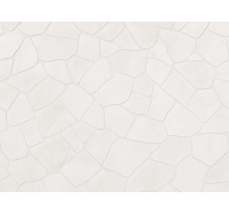 Tapeta do obývacího pokoje bílý kámen omývaný - TenStickers