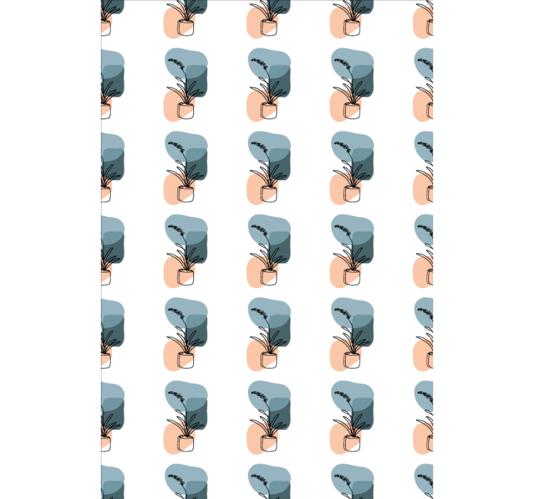 Květinová tapeta s minimalistickým designem orchidejí - TenStickers