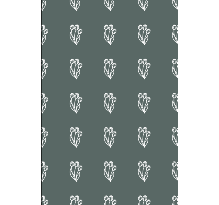 Květinová tapeta s roztomilým designem tulipánů - TenStickers