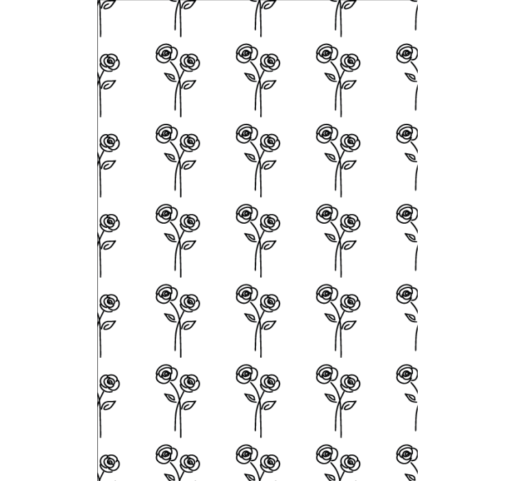 Květinový ornament tapeta minimalistický design růží - TenStickers